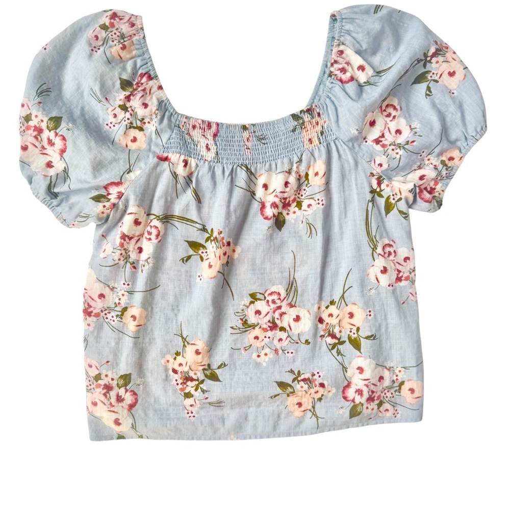 Floral Puff Sleeve Top